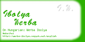 ibolya werba business card